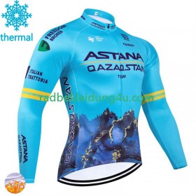 Radtrikot Winter Thermal Fleece Astana Qazaqstan 2024 N001